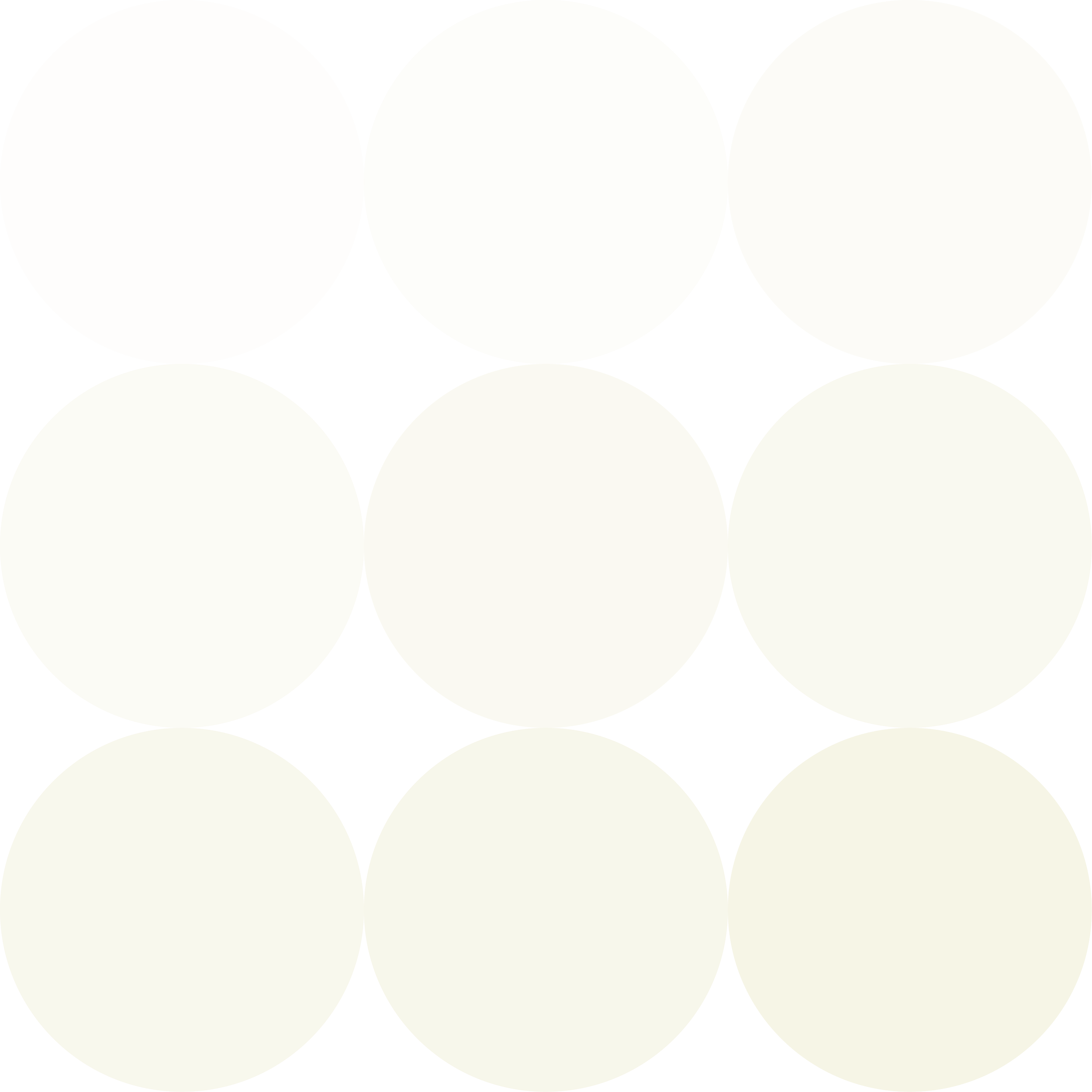Nine white circles arranged in a 3x3 grid on a black background.