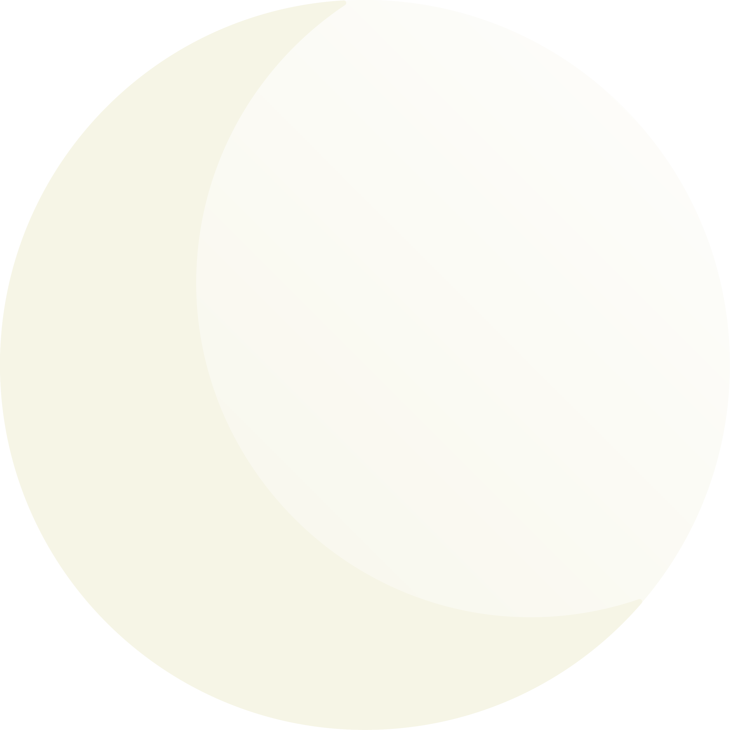 A large off-white donut with no icing or toppings on a black background.
