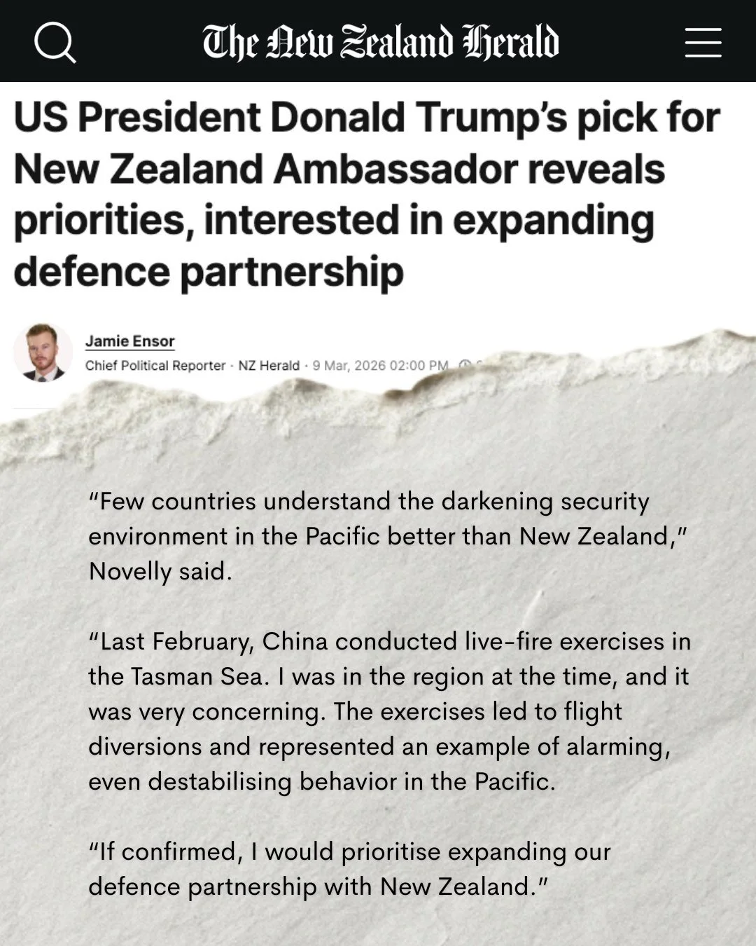 The Pacific is changing.

The partners we choose now will shape far more than trade.

Democratic values are not negotiable.

Free nations become secure and prosperous in the long run.