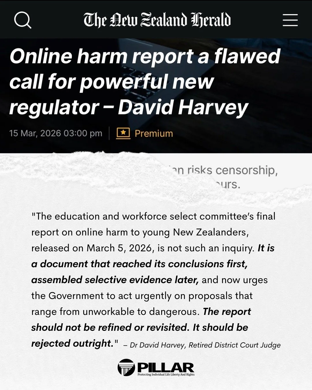 "...This report does none of that. It treats rights as inconveniences, surveillance as a tool, and urgency as a substitute for rigour." - Dr David Harvey