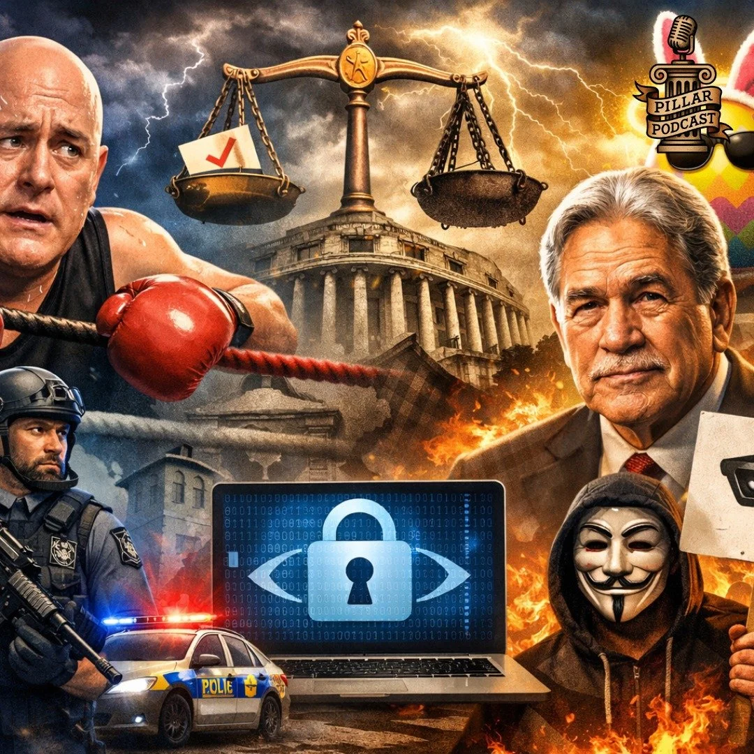 Luxon, police Cameras, and the end of parental responsibility | 022

Is Luxon on the ropes? What is democracy, and can it survive competing definitions? Can NZ First hold its momentum? We dive into the police amendment bill, rising surveillance, onli