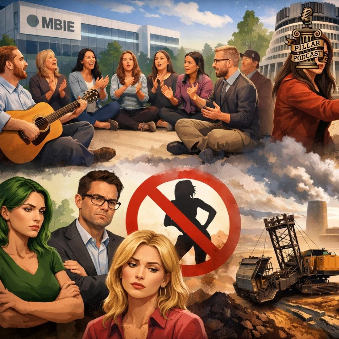 Waiata Time at MBIE, Cabinet Shake-Up &amp; Lignite Mining | 023
Millions on kumbaya circles in MBIE? A reshuffle driven by insecurity? The Greens shut out former sex workers? And could brown coal power New Zealand&rsquo;s energy independence? All th
