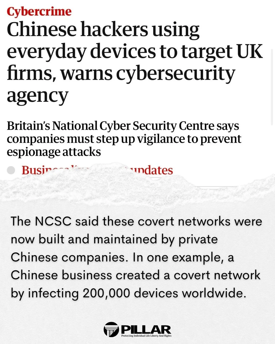 This isn't just in the UK. We&rsquo;ve been subtly digitally captured through compromised hardware at both the industrial and consumer level.