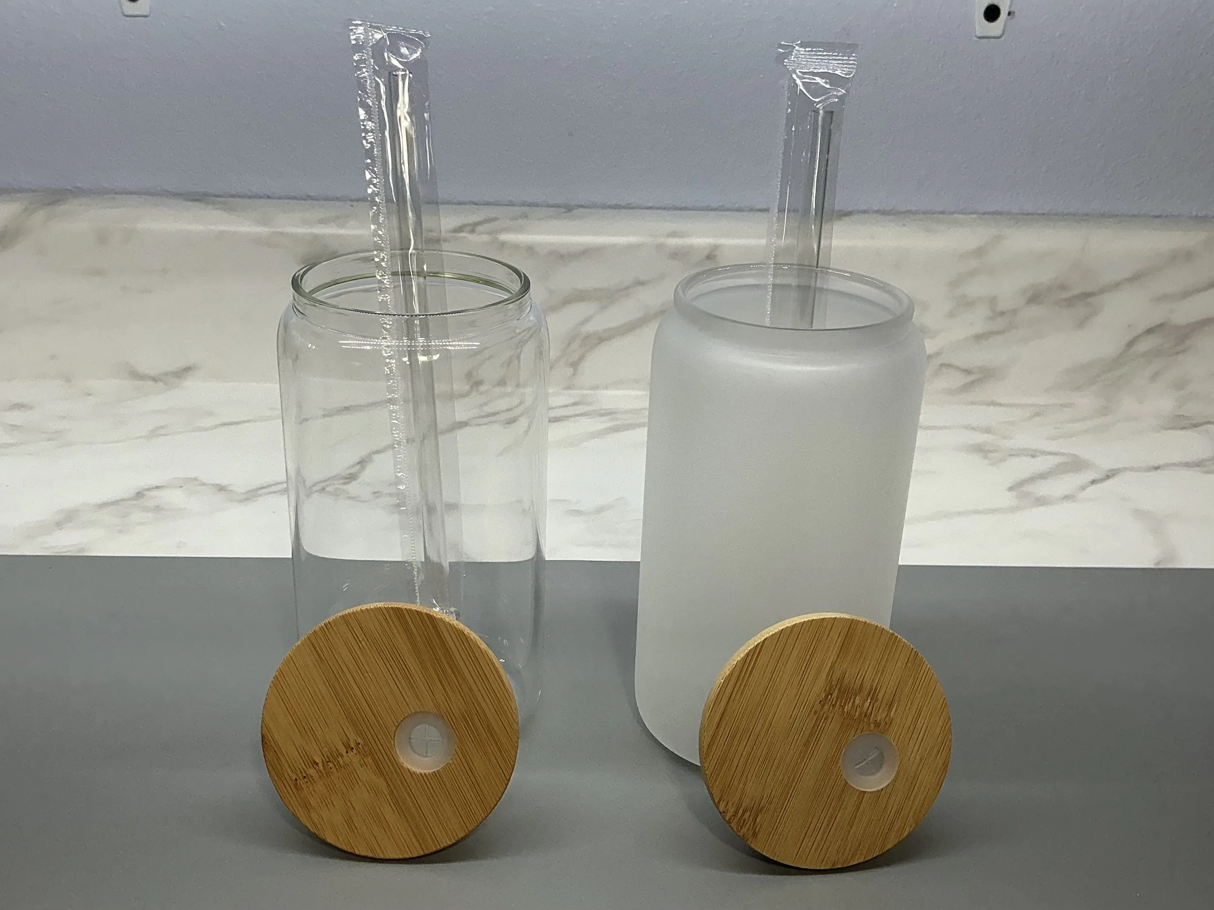 16 OZ. GLASS TUMBLERS - CLEAR & FROSTED