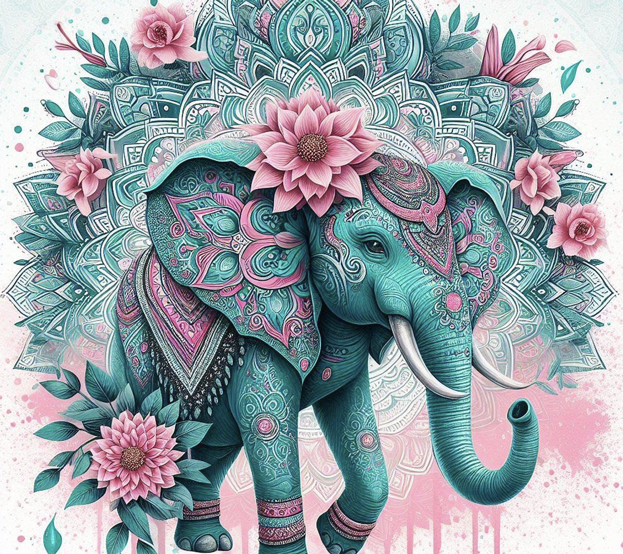 Elephant - Pinks & Blues