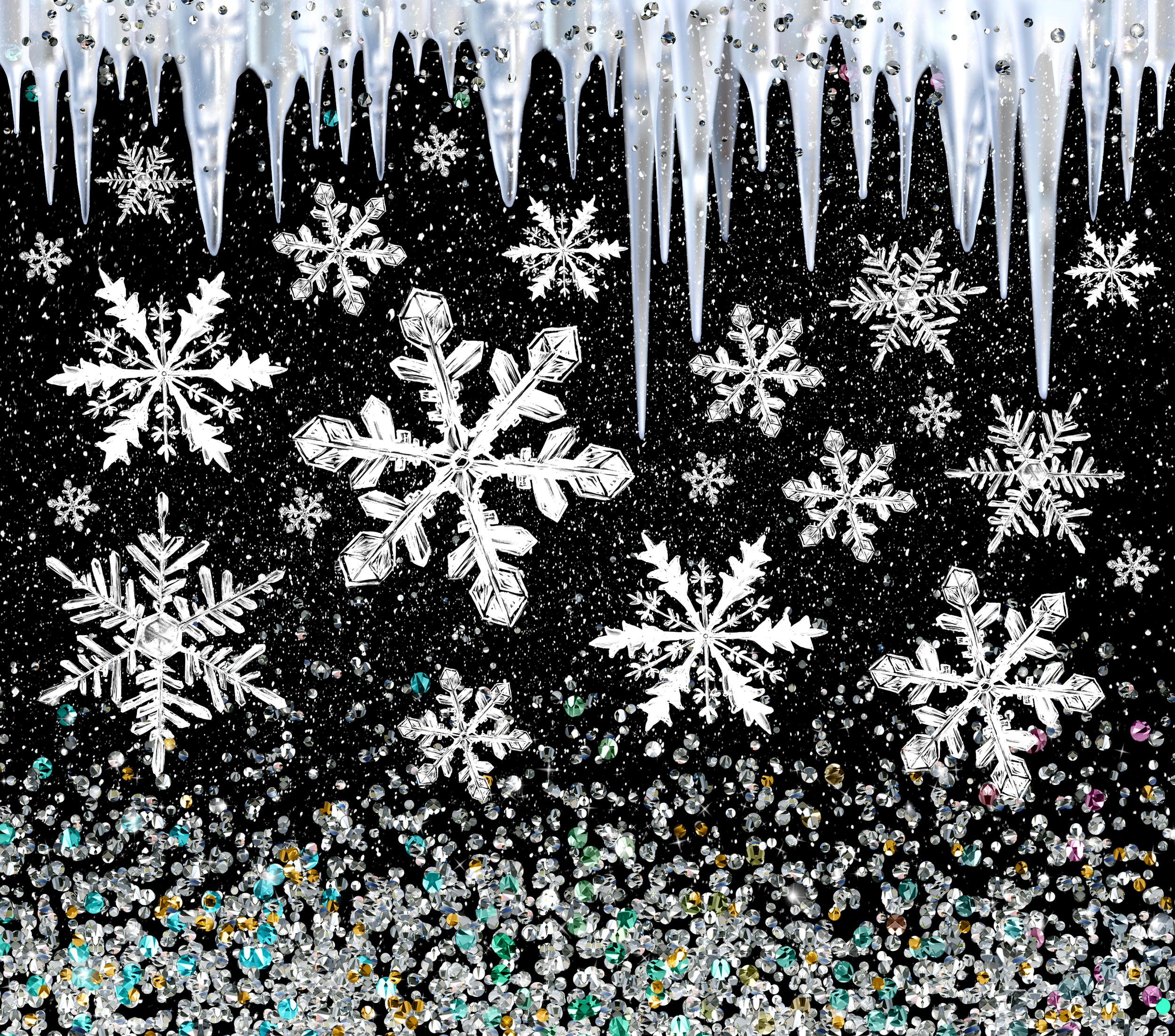 Snow & Ice - Black & White