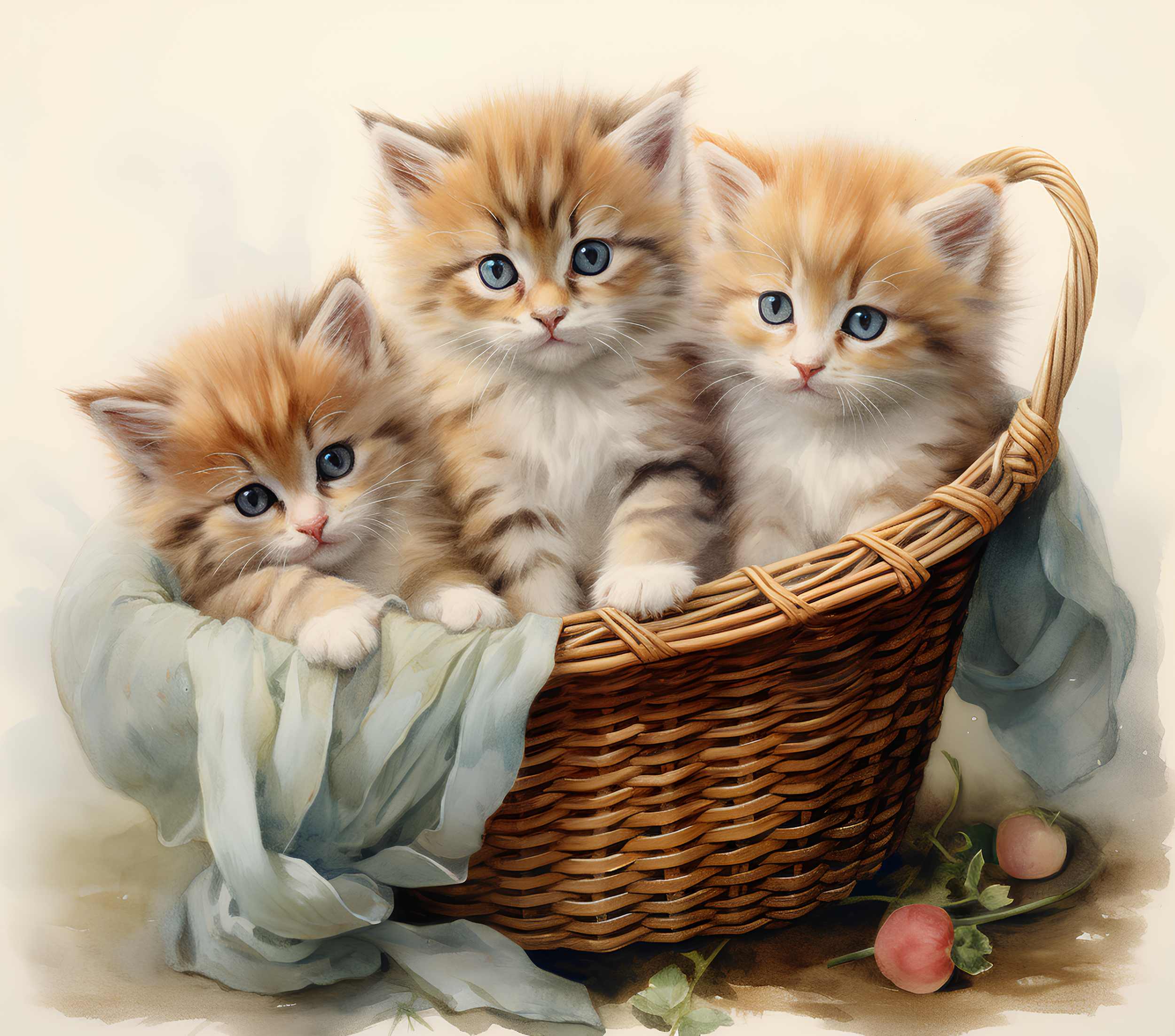 Kittens - 3 in a Basket