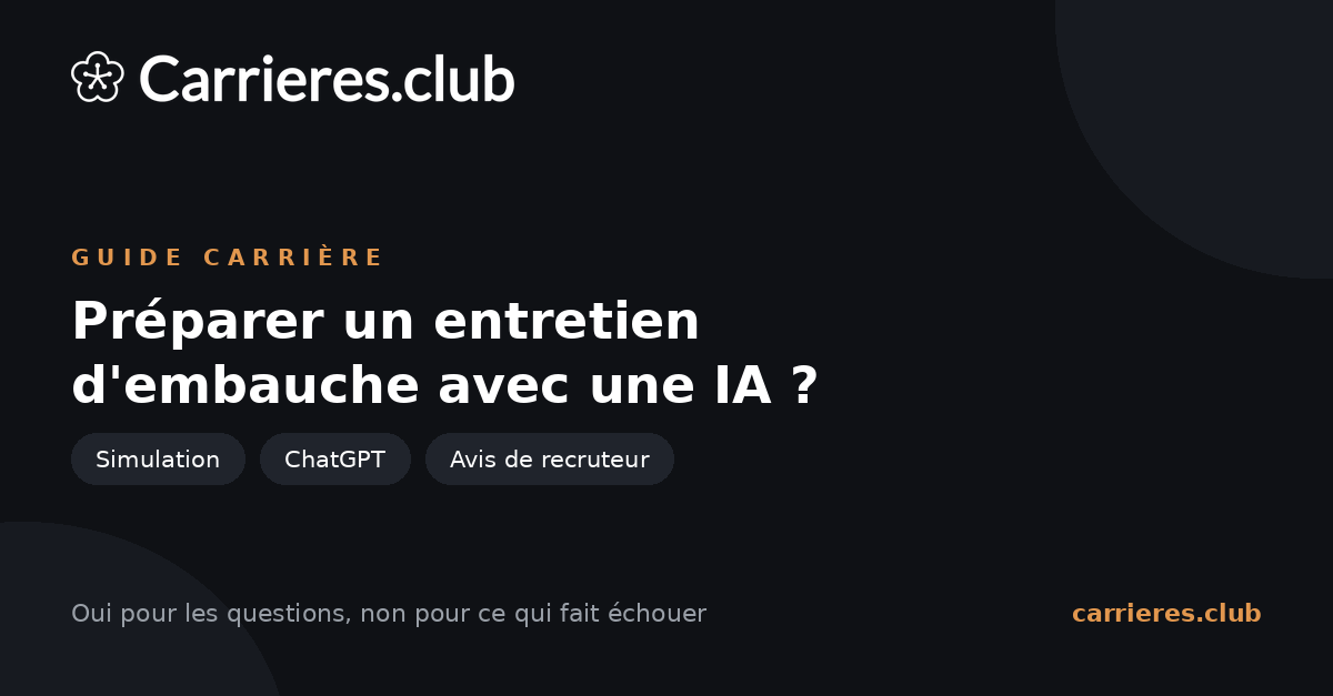 Peut-on préparer un entretien d'embauche avec une IA ?