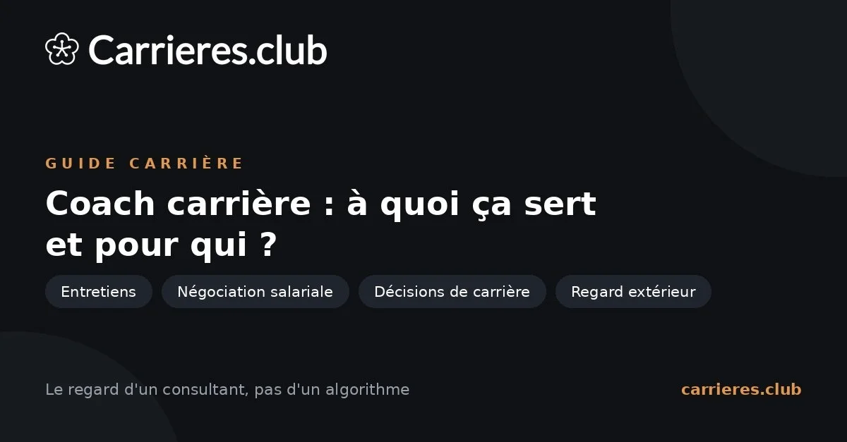 Coach carrière : à quoi ça sert et pour qui ?