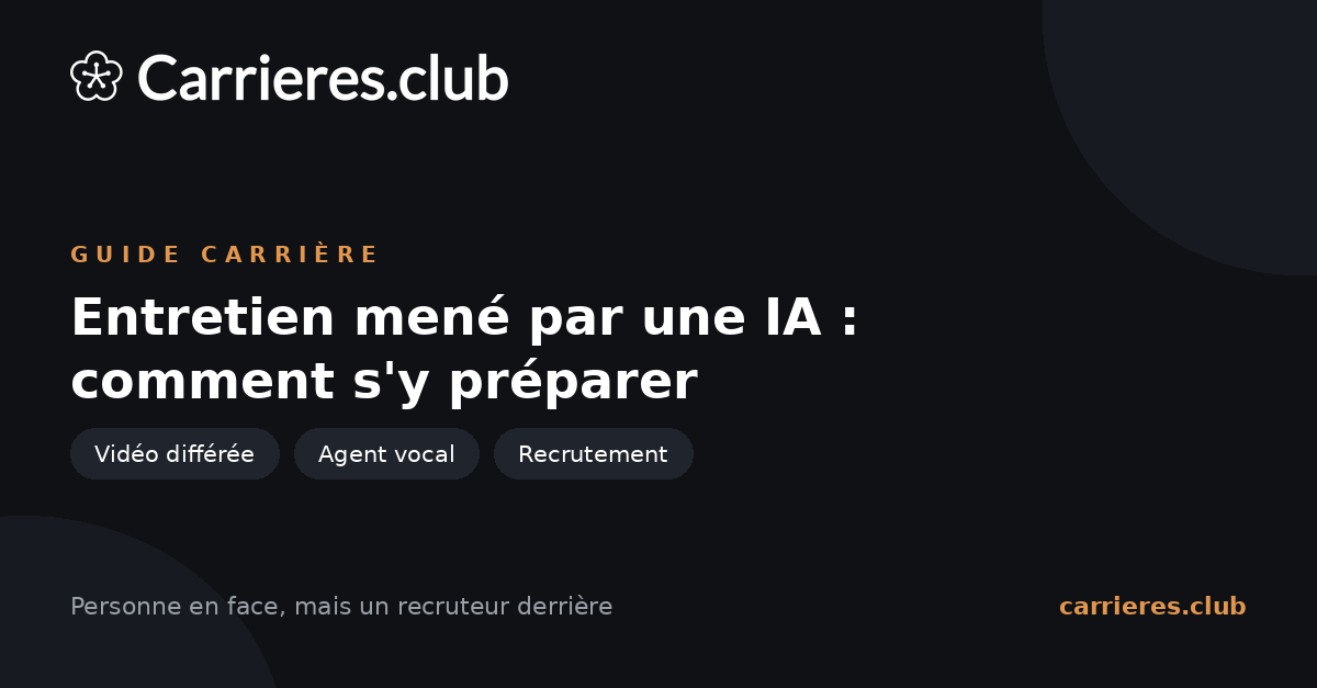 Entretien mené par une IA : comment s'y préparer quand personne n'est en face