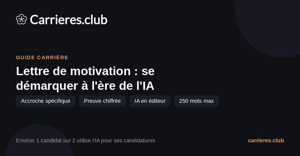 Comment personnaliser sa lettre de motivation à l'ère de l'IA (quand toutes se ressemblent)