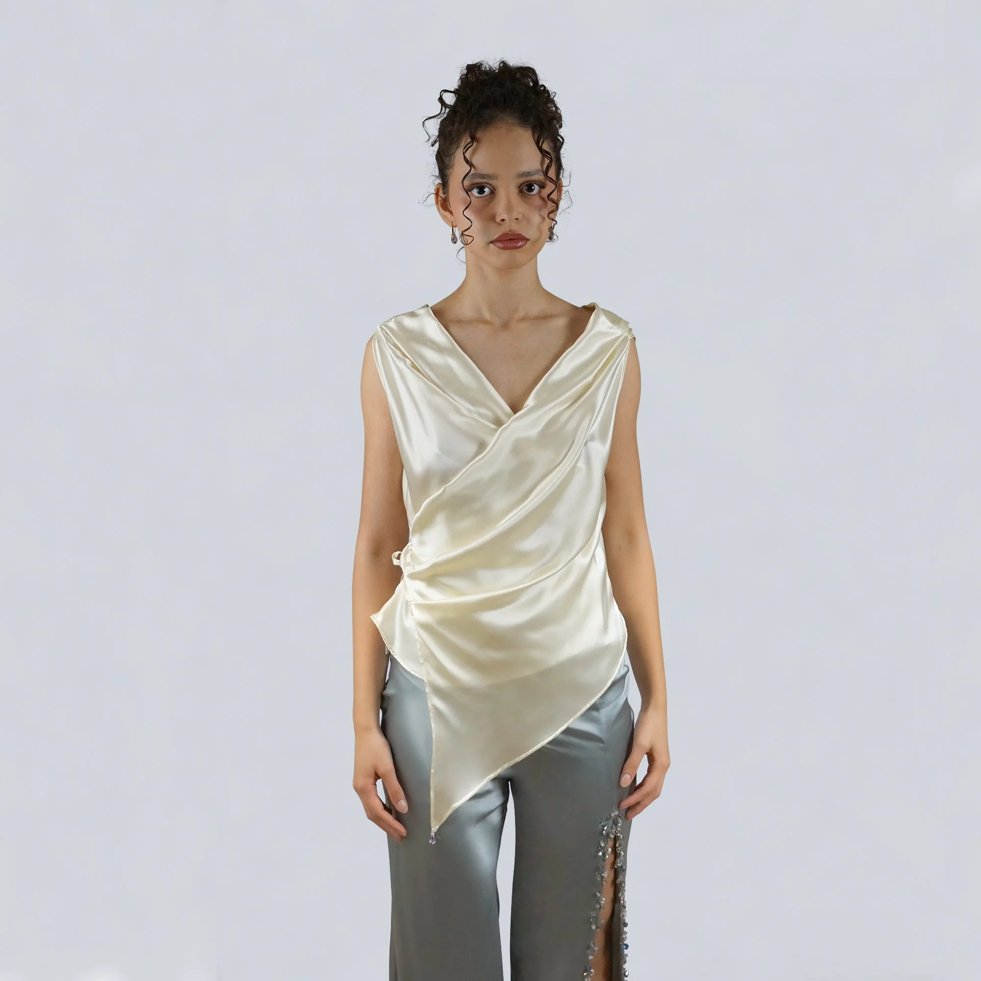 Wickelbluse „Lina“ in creme