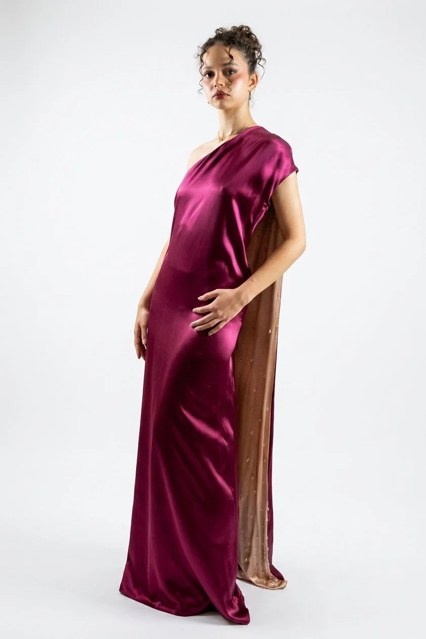Abendkleid „Linda“ in rubinrot