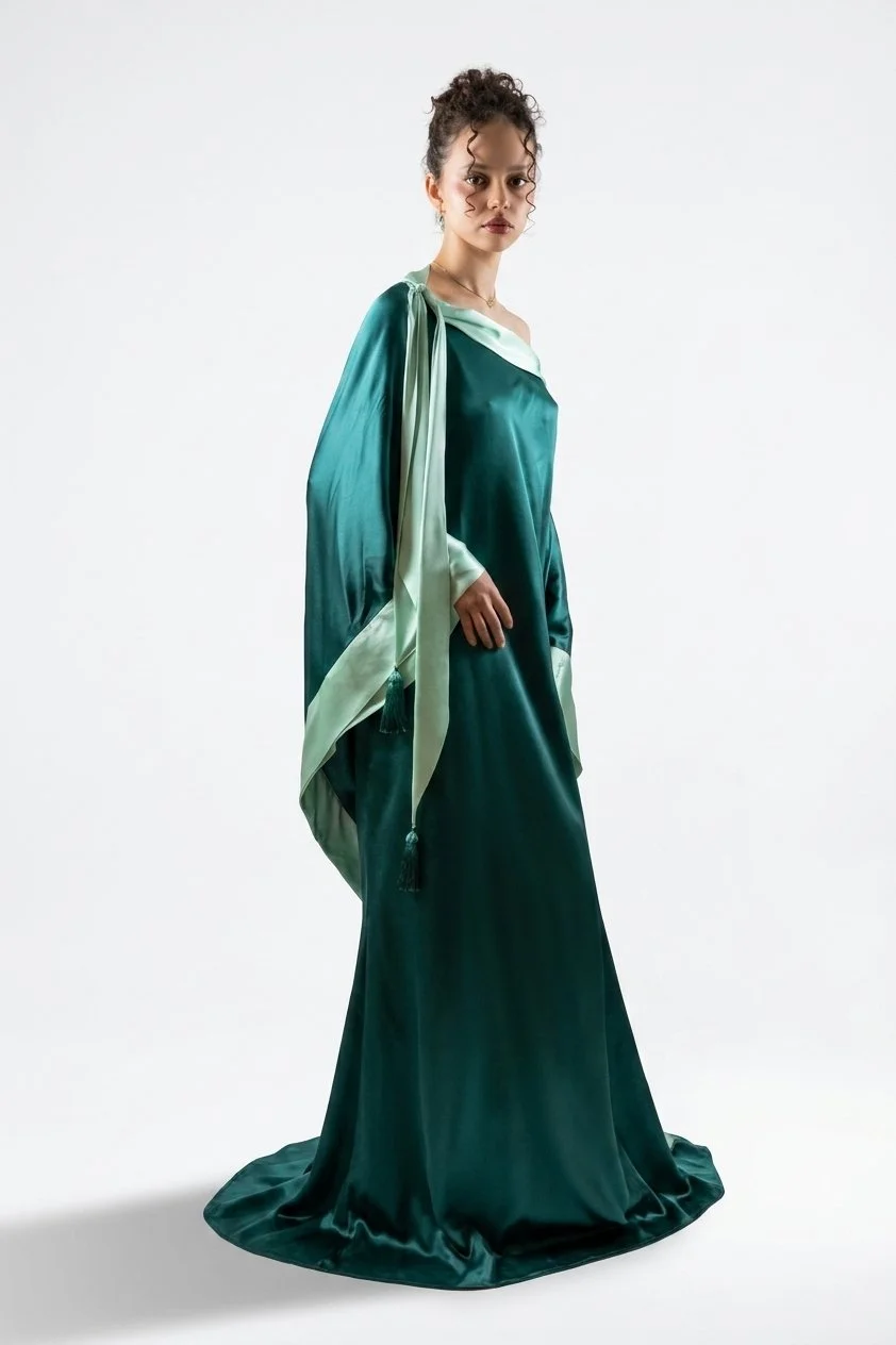 Kaftan „Leila“ in Tannengrün