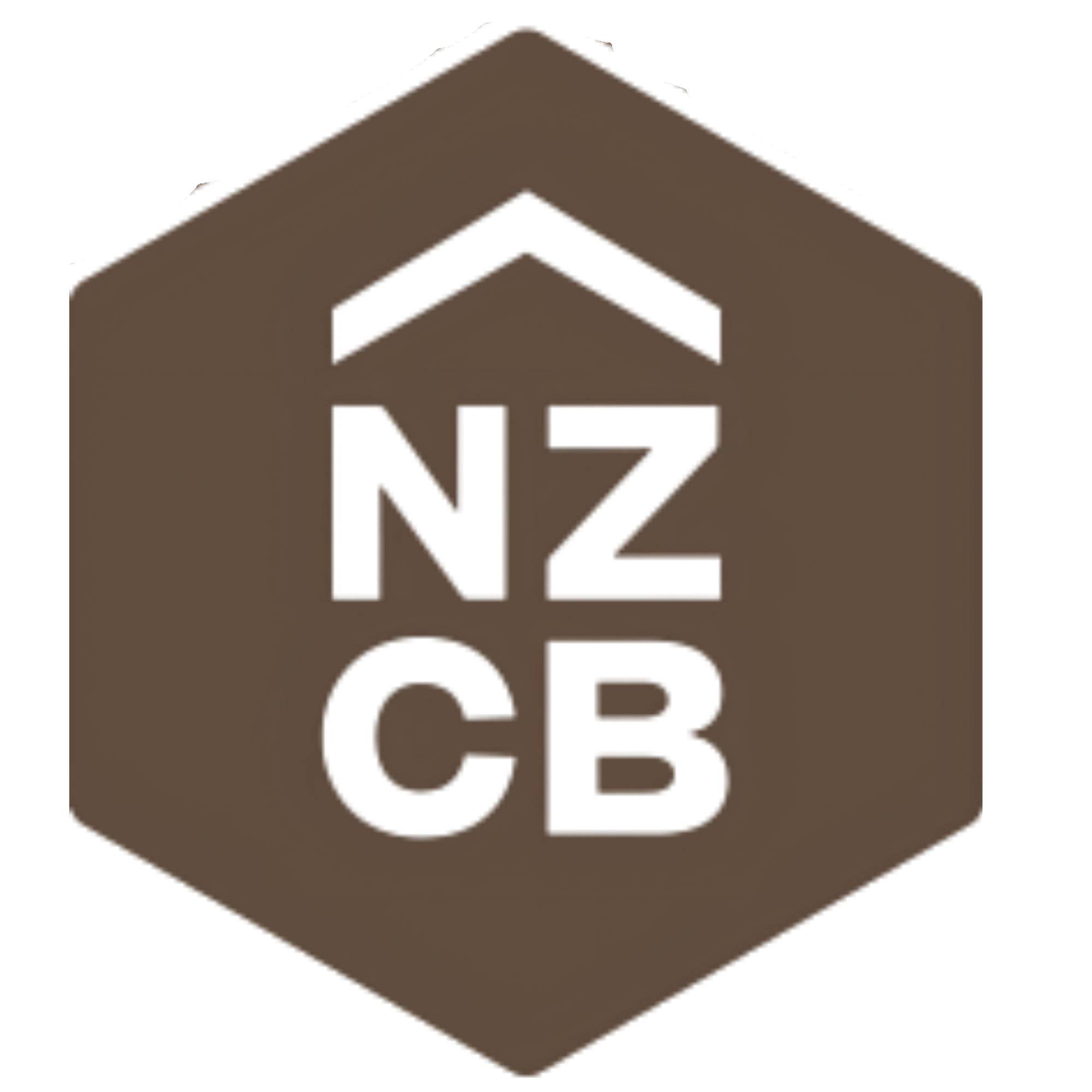 3D brown hexagonal block with cut-out letters and numbers N, Z, C, 1, 2, 3