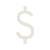 Simple black icon of a dollar sign ($) on a white background.