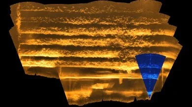 sonar created image using mini ROV