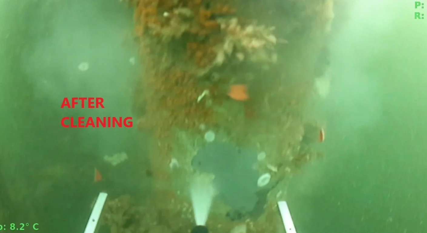 after cleaning underwater with ROVs
