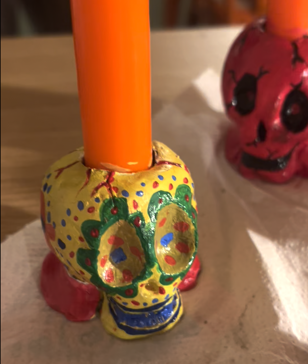 Halloween Event: Skull Candle Holder Painting