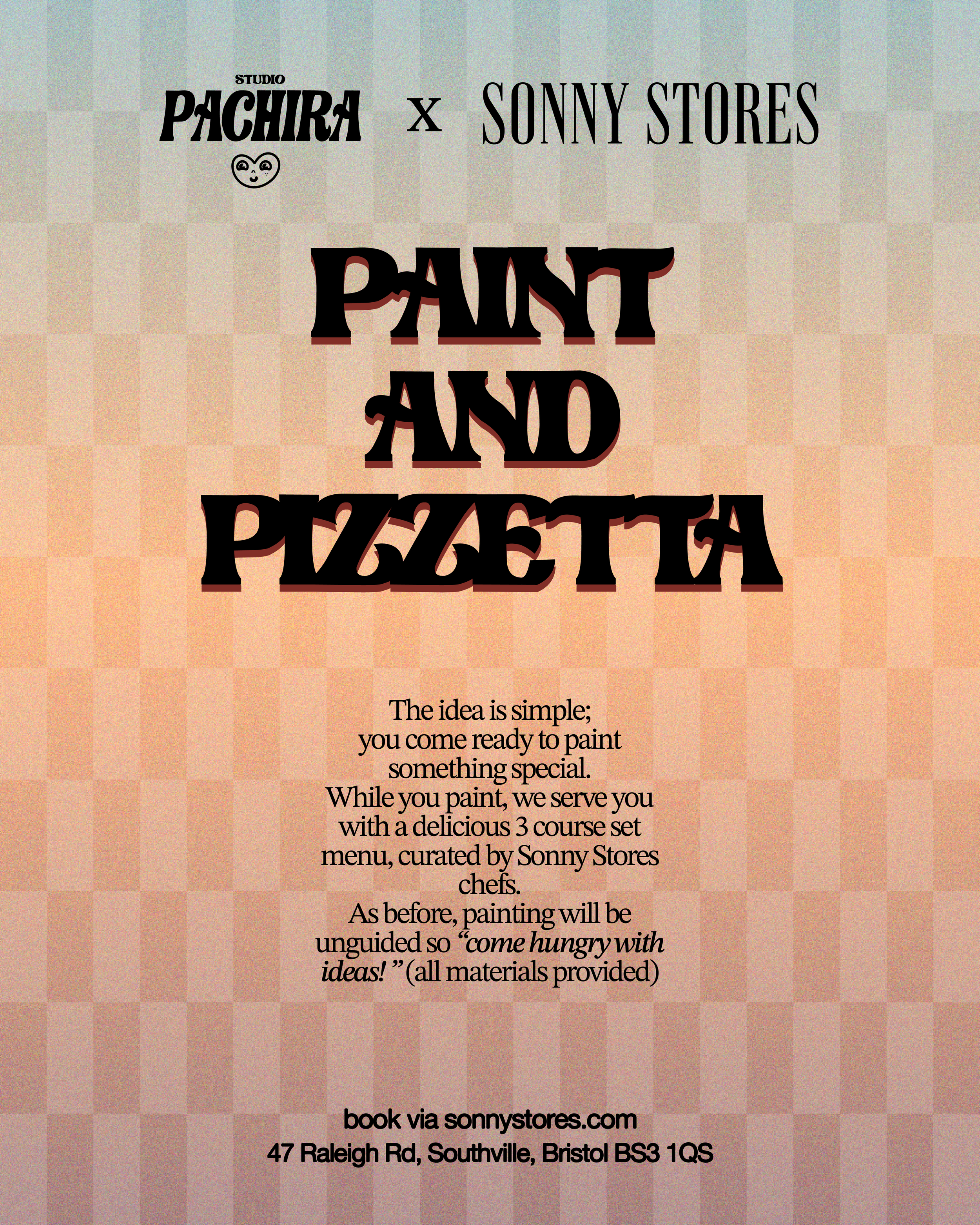 Paint and Pizzetta at Sonny Stores