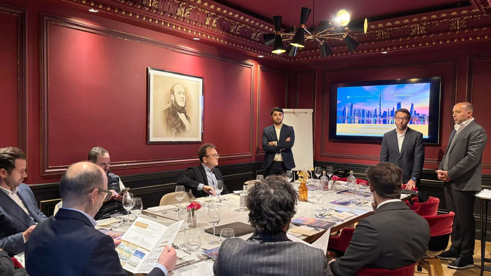 Private lunch in Paris with a group of Wealth Management Advisors
