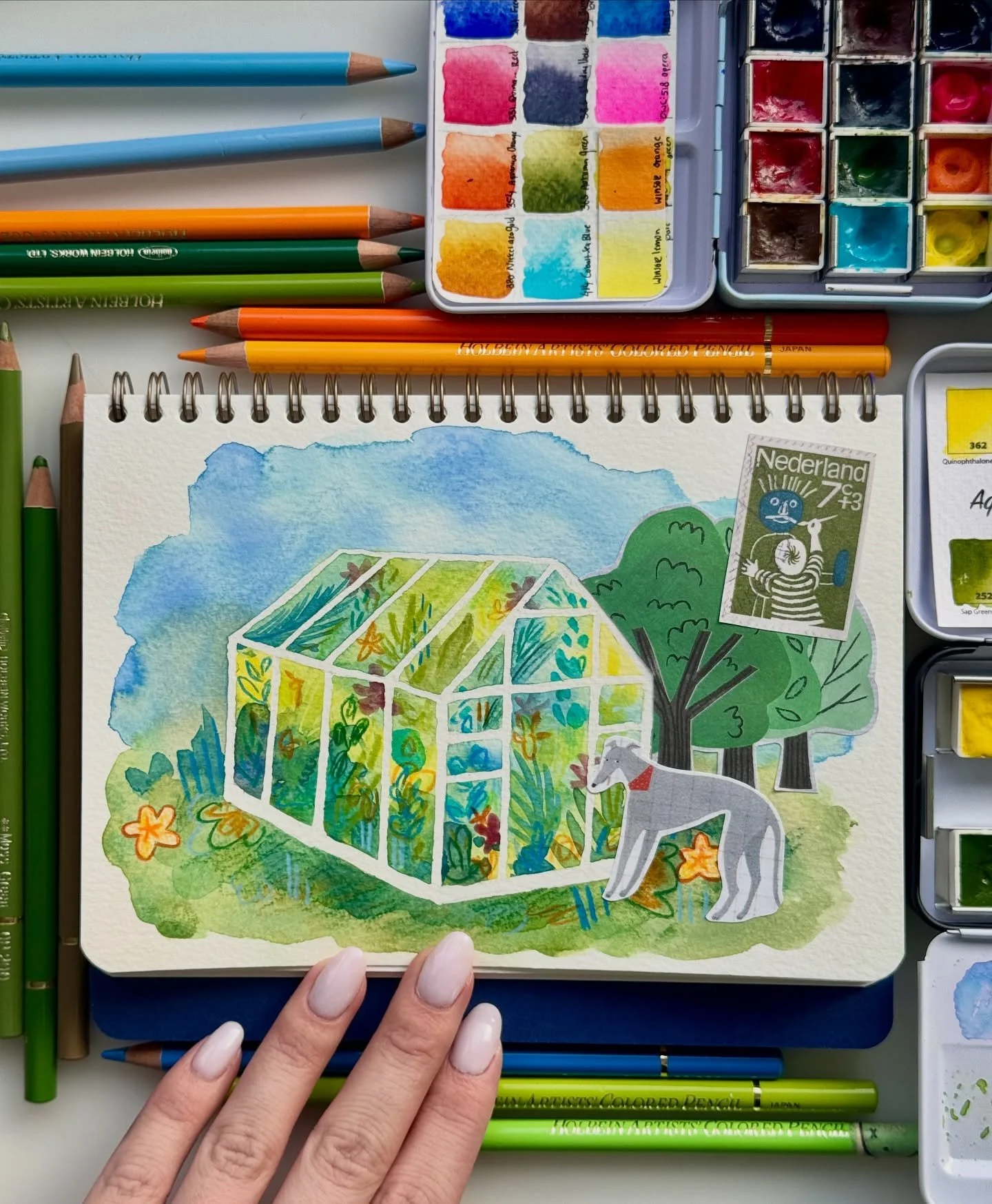 #peachtober25 day 23: paper📄✨
No pressure to participate this year (because I’m way too busy) but I still wanted to use a few of the prompts. We made it to day 23, hehe. For this paper prompt I added scraps of paper prints from @flow_magazine