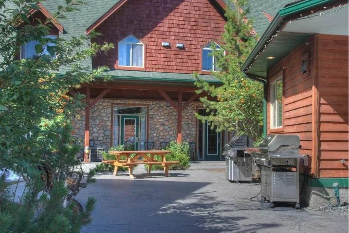 Outdoor shared BBQ area