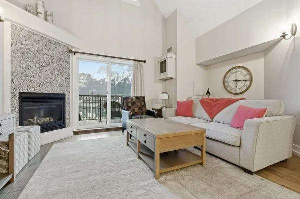Living room with smart TV
