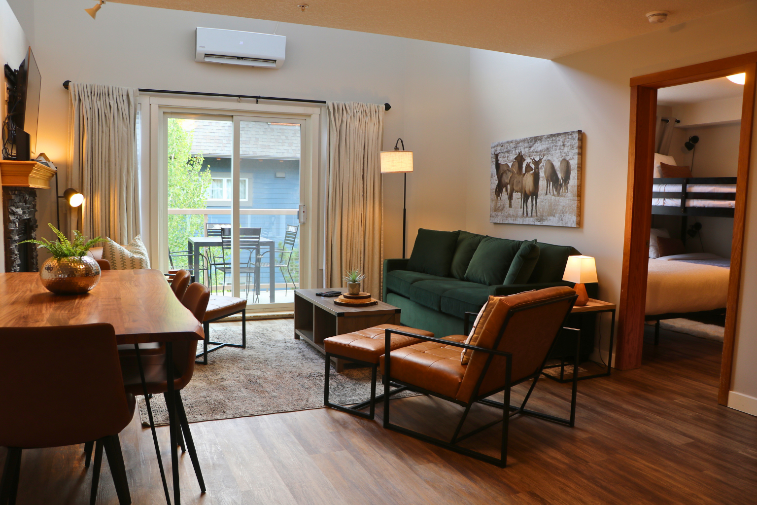 Living room and dining room with updated images.