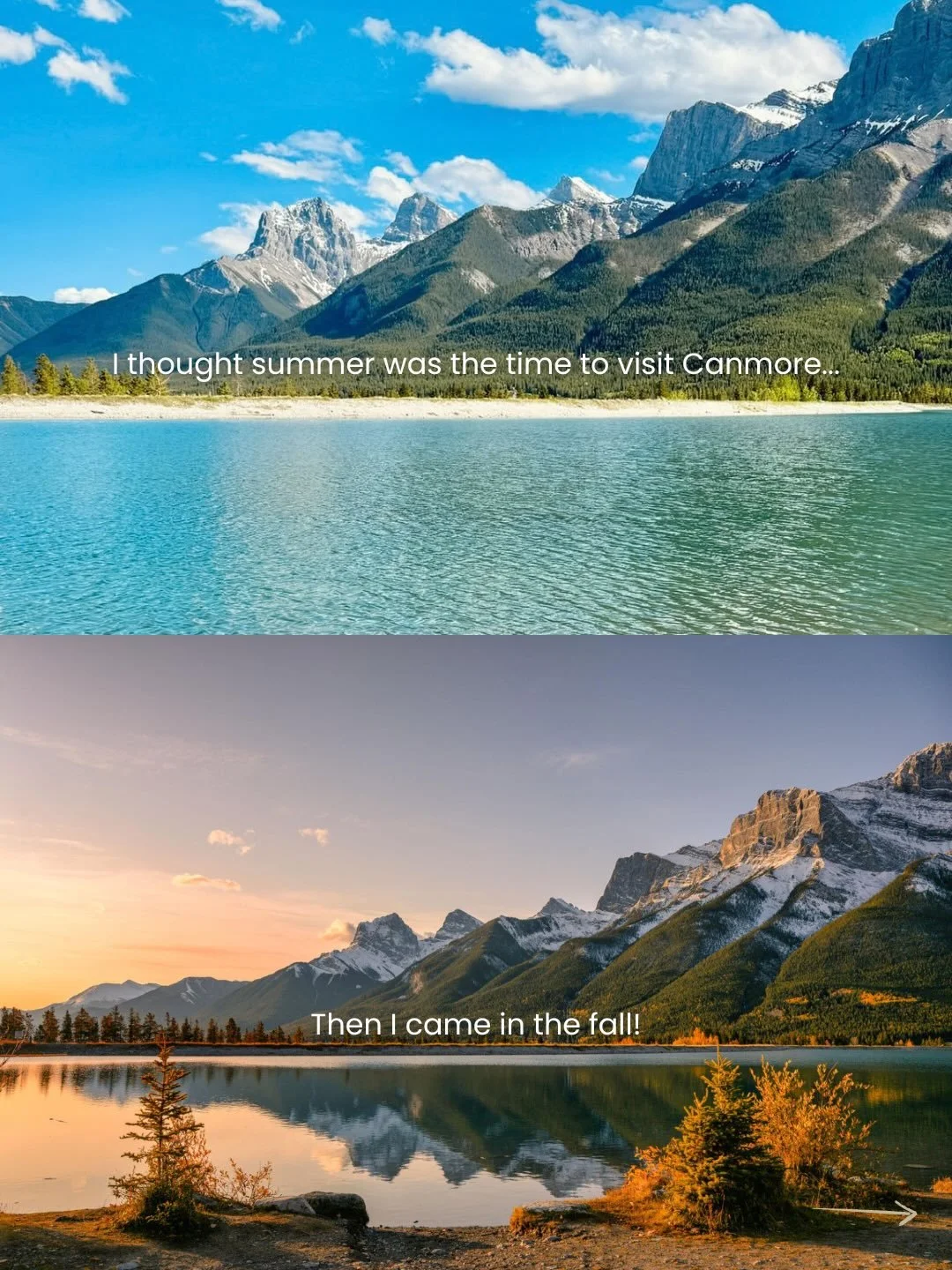 Maybe we were looking at Canmore all wrong&hellip;

We love summer here &mdash; long days, mountain lakes and endless things to do.

But then the mornings get quieter.
The elk start making their presence known.
The first snow shows up on the peaks.
A