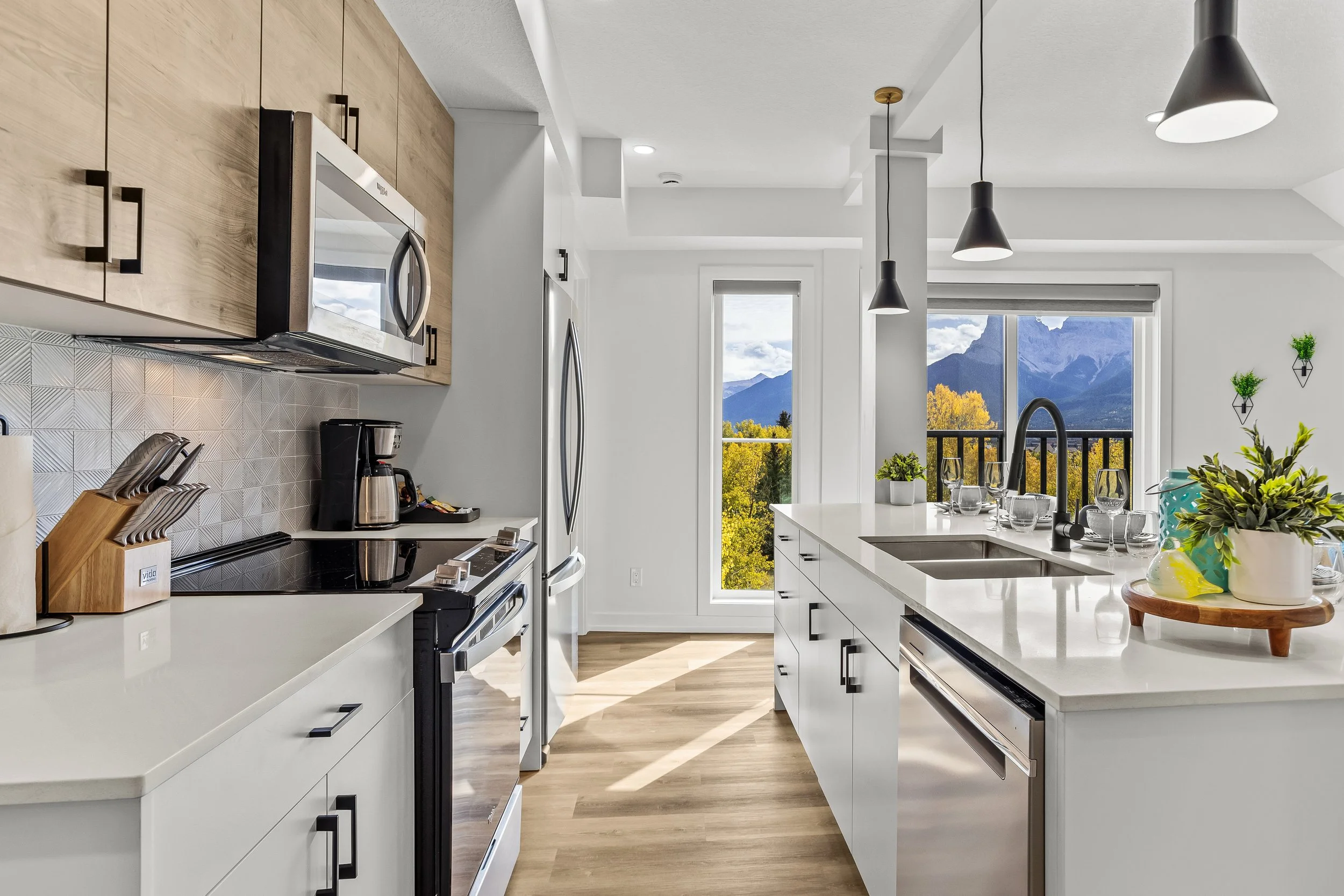 The Golden Escape with Mountain Views