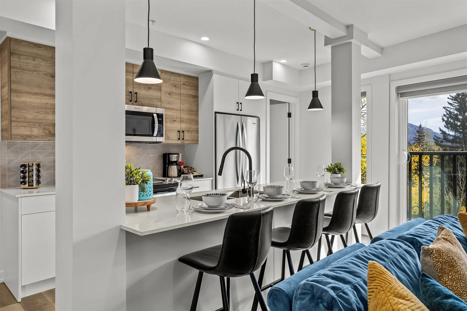 Kitchen and Dining/Living Area