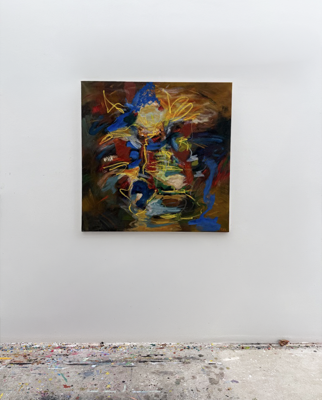 BALINEESE DANCER, 121x121 cm 