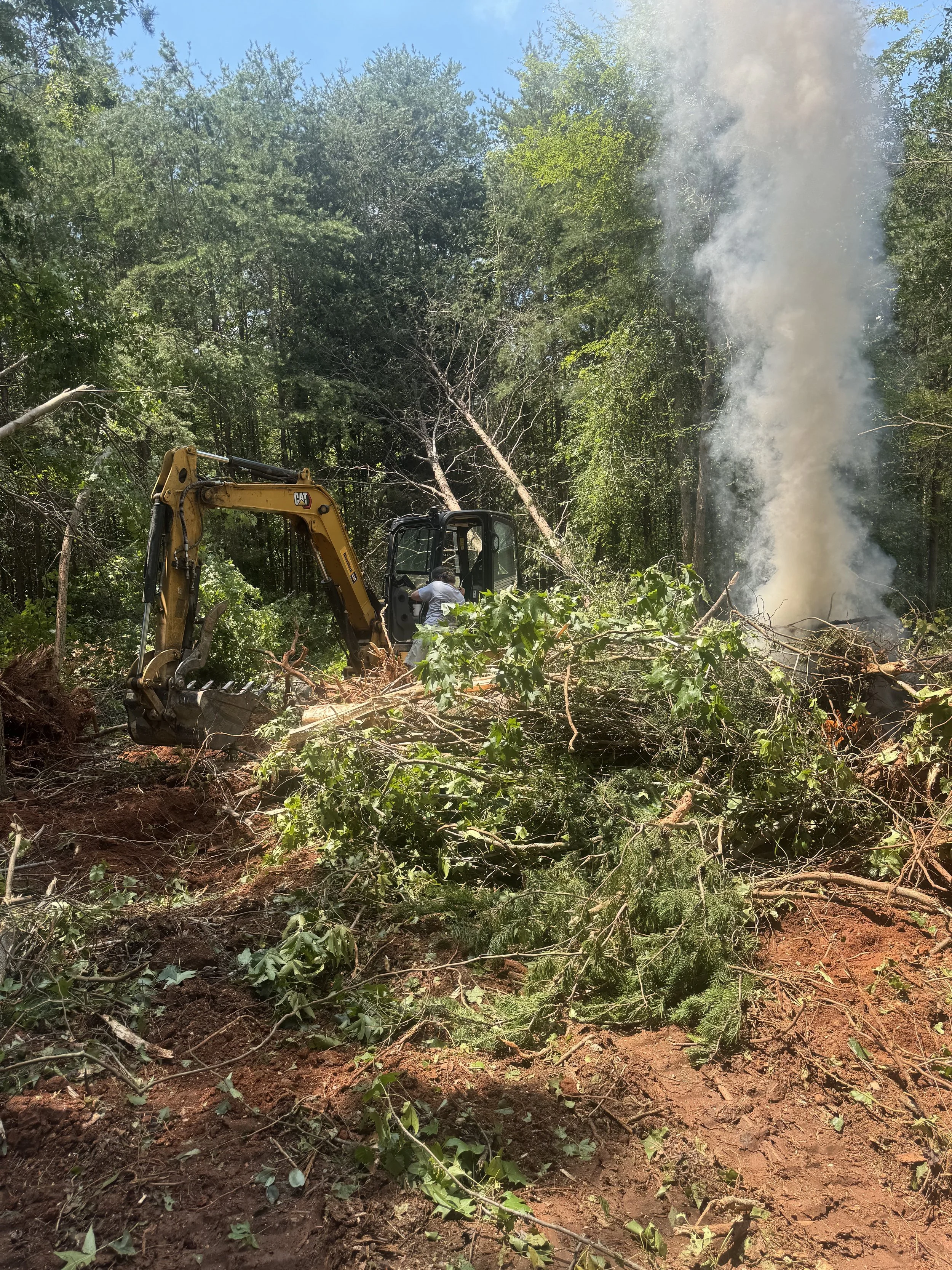 burn permit, land clearing, mini ex