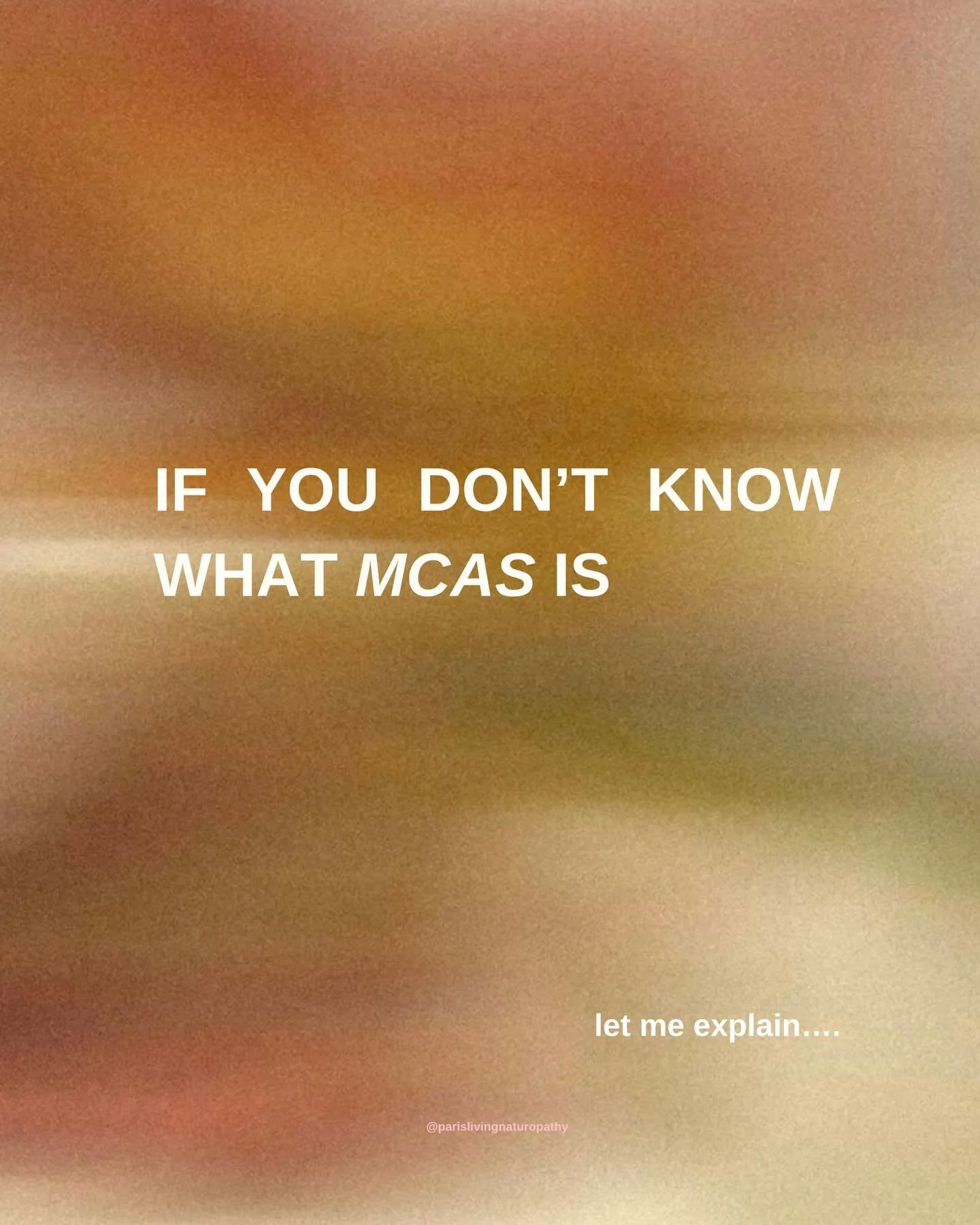 Ever feel like you react to EVERYTHING? 😫

One day it&rsquo;s food 
Next it&rsquo;s stress 
Then it&rsquo;s your hormones 
Then something random in the environment 

The can be a sign that your body is in overdrive - not broken 

MCAS is essentially