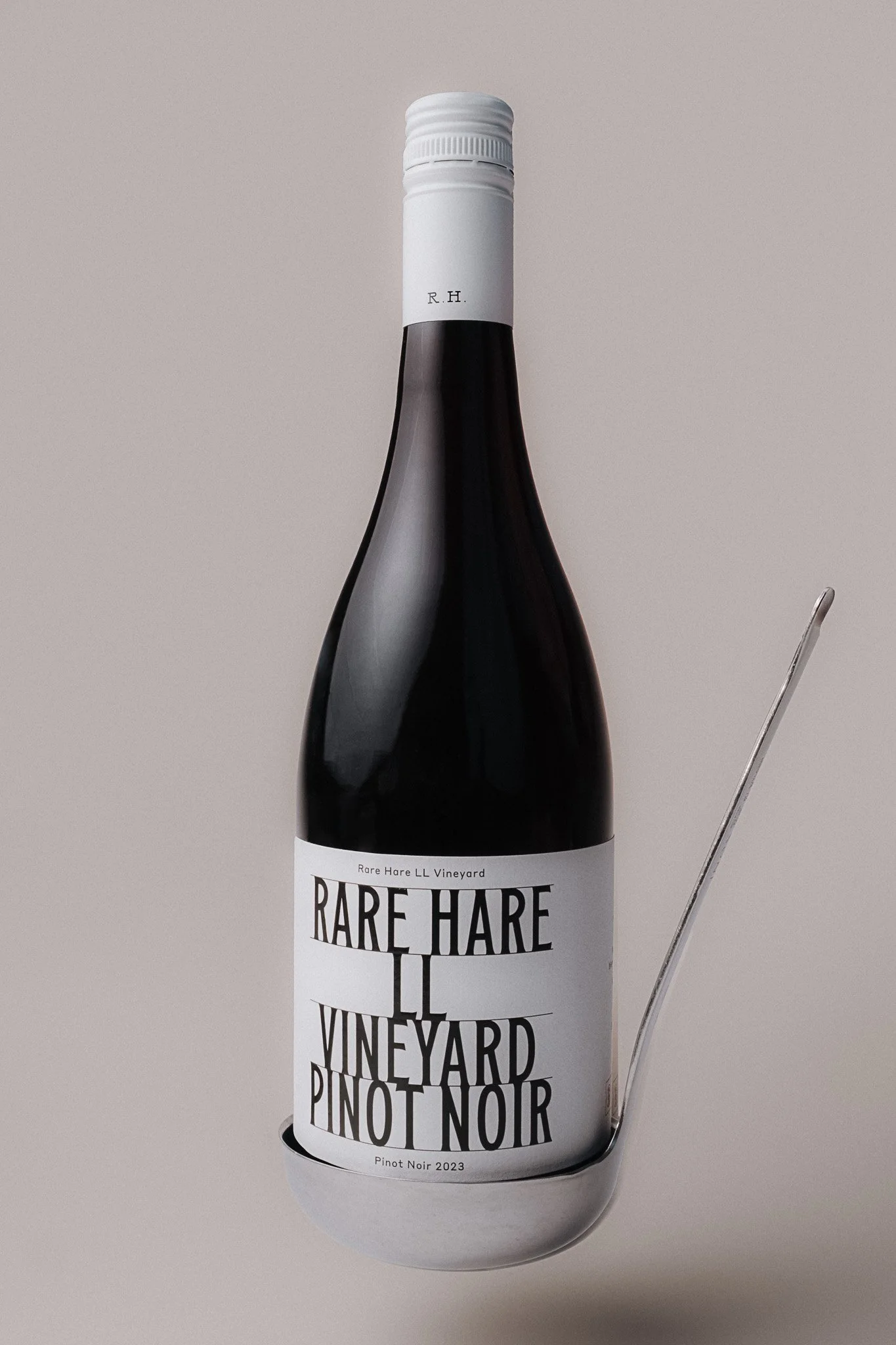 Rare Hare Vineyard Pinot Noir bottle – studio product photography