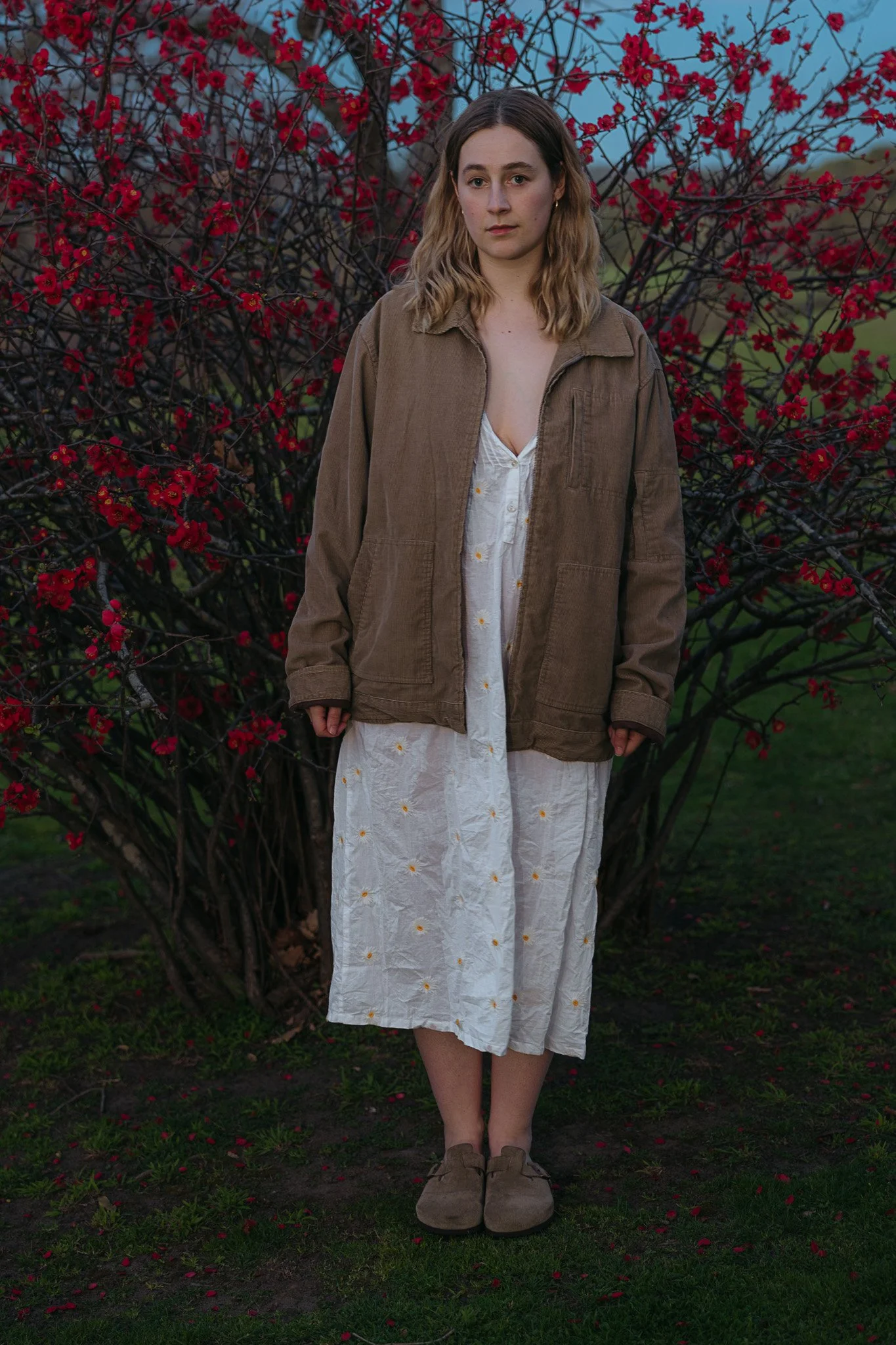 Gaudy & Prim fashion campaign – model wearing dress in outdoor setting