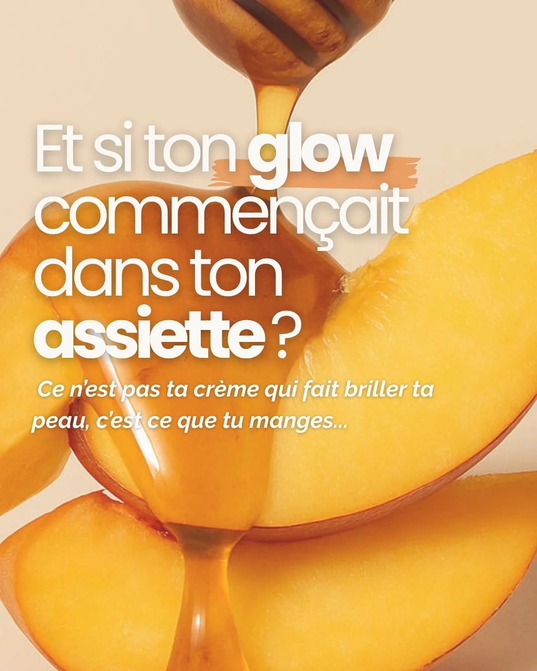 ✨Tu veux un vrai glow ? Oublie ta cr&egrave;me. Regarde ton assiette.

Ta peau ne ment jamais : elle refl&egrave;te ce qui se passe &agrave; l&rsquo;int&eacute;rieur.
Trop de sucre, de stress ou d&rsquo;inflammation&hellip; et ton &eacute;clat s&rsqu