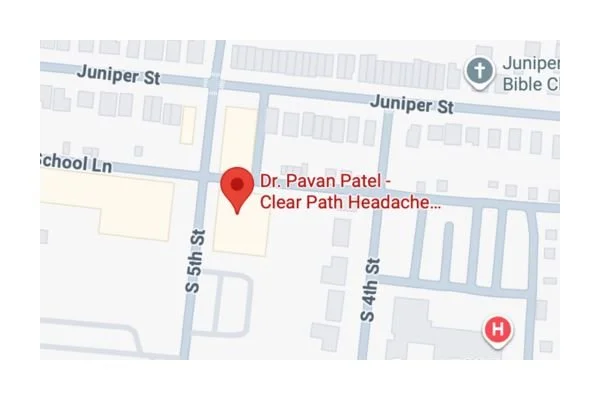 Map showing Clear Path Neurology office at 127 S 5th St Suite 155, Quakertown, PA 18951.