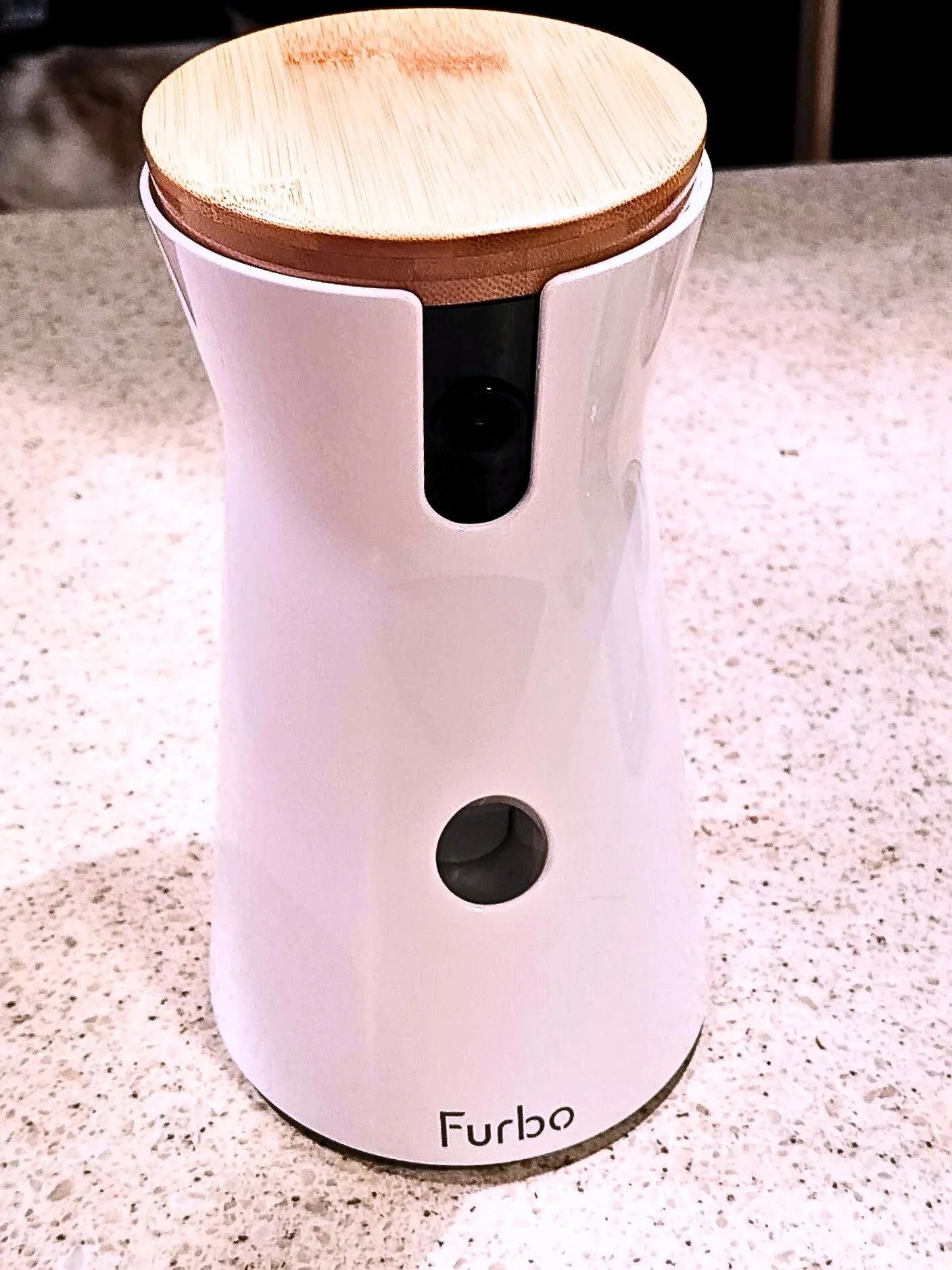 A camera unit that lets you check in on your pets from a remote location