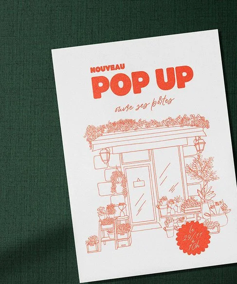 Flyer illustré - Pop up store fleuriste