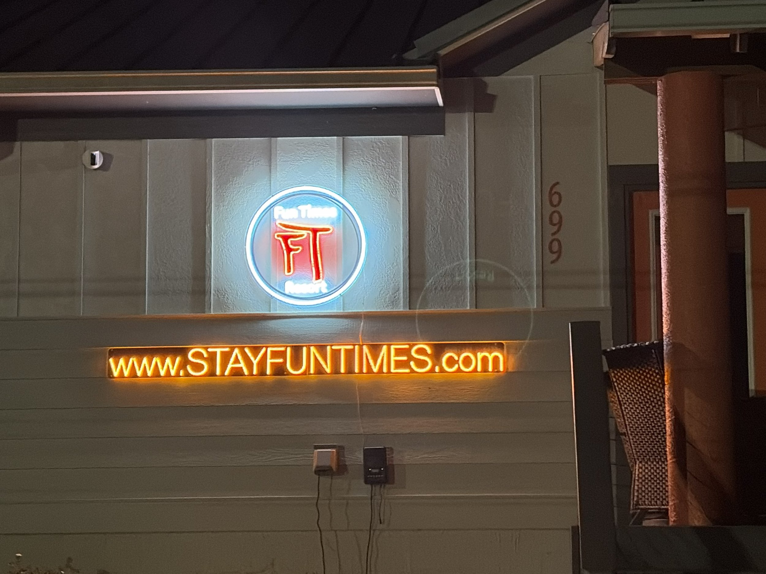 Stayfuntimes neon sign at night.jpg