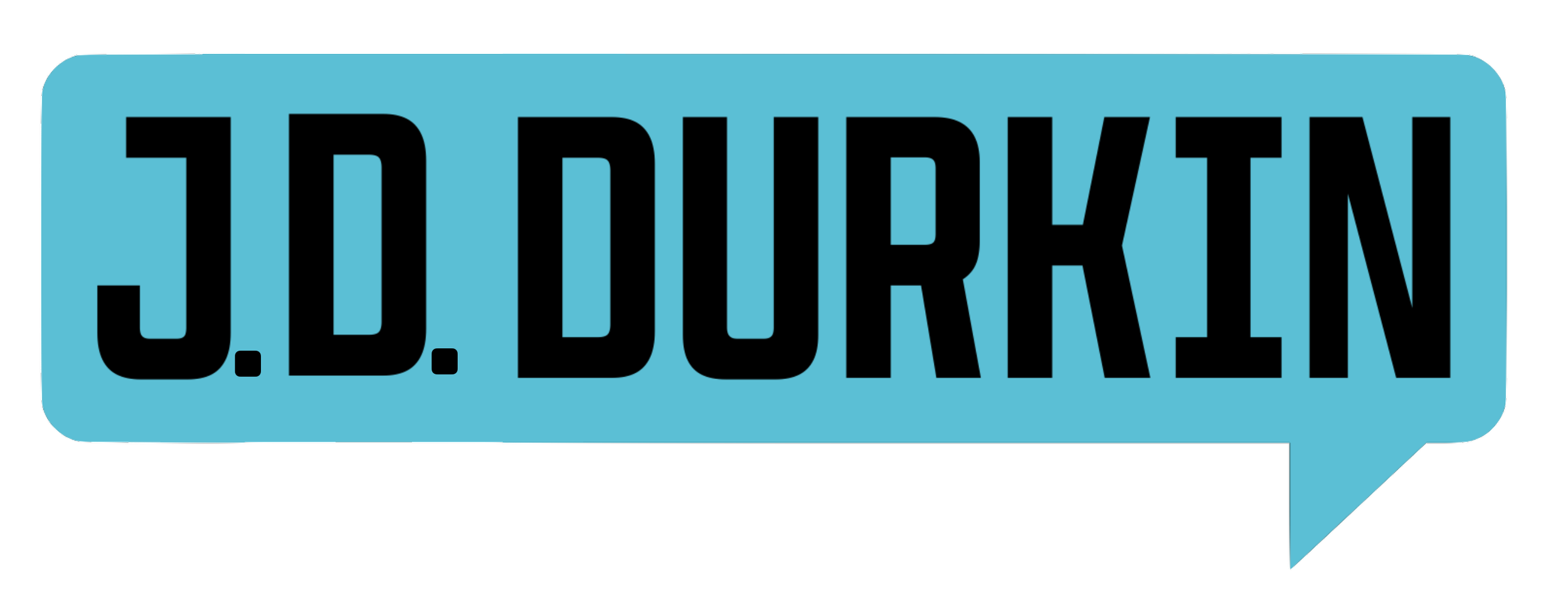J.D. Jordon logo in black text inside a blue speech bubble.