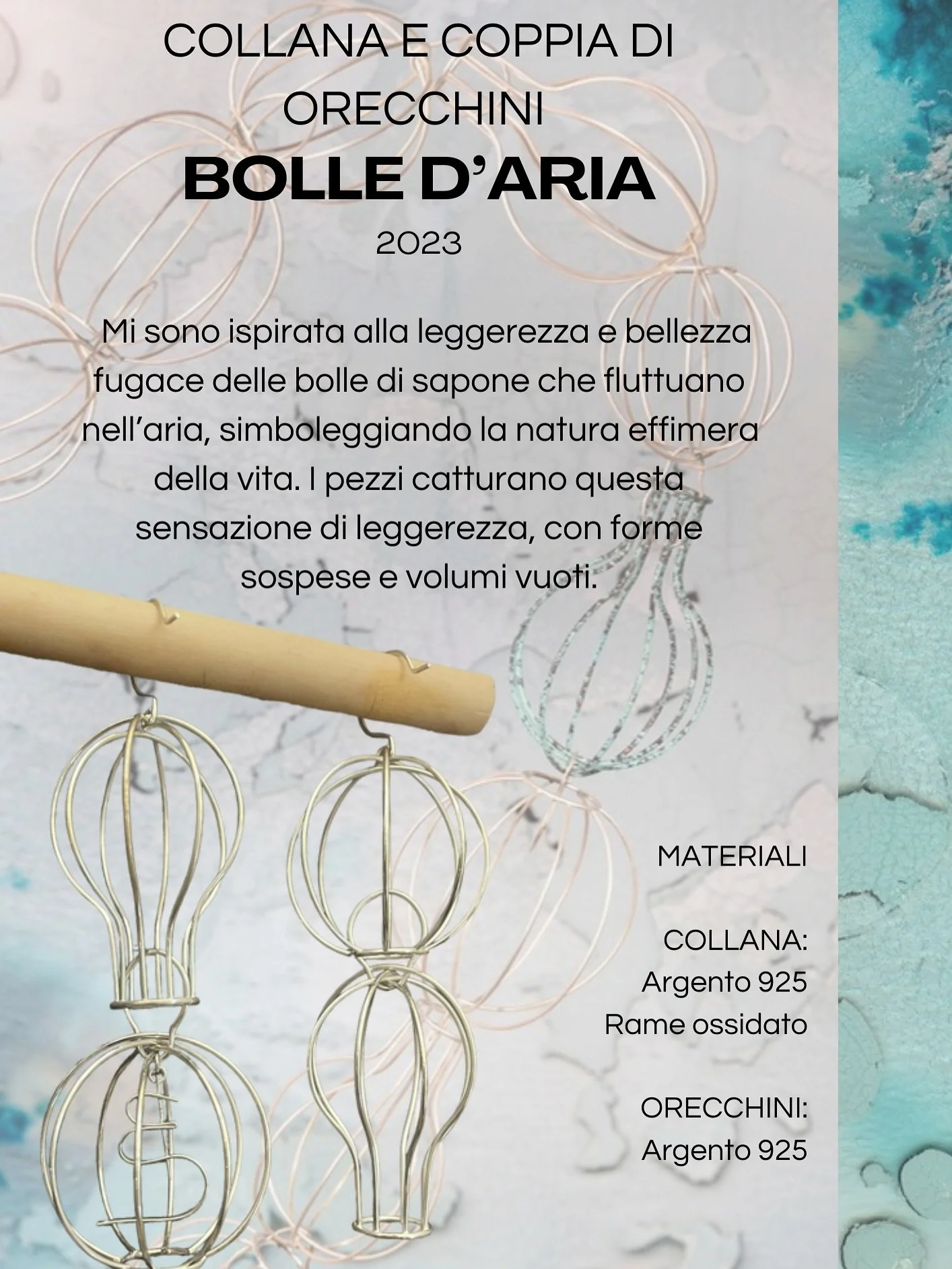 Collana e coppia di orecchini
BOLLE D&rsquo;ARIA
.
.
Con grazia ed eleganza, la direttrice dell&rsquo;accademia @le_arti_orafe indossa la collana &ldquo;Bolle d&rsquo;aria&rdquo; durante un evento organizzato da @theplaceofwonders.foundation 
.
.
Mat