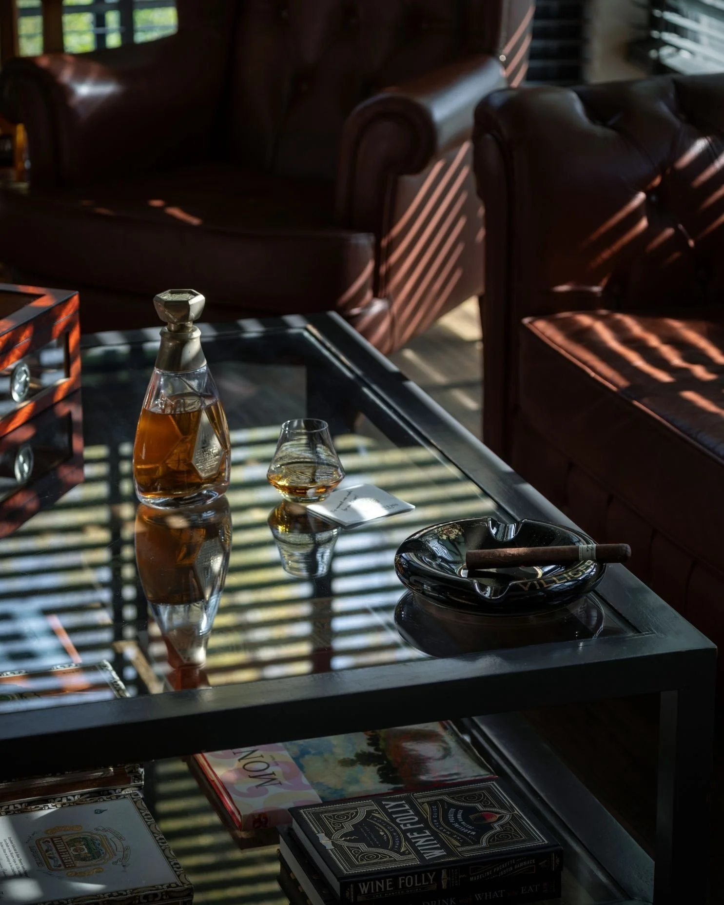 Our cigar room was created for private conversations, comfort, and refined tastes. A quiet escape for those who appreciate fine cigars, smooth pours, and timeless atmosphere.