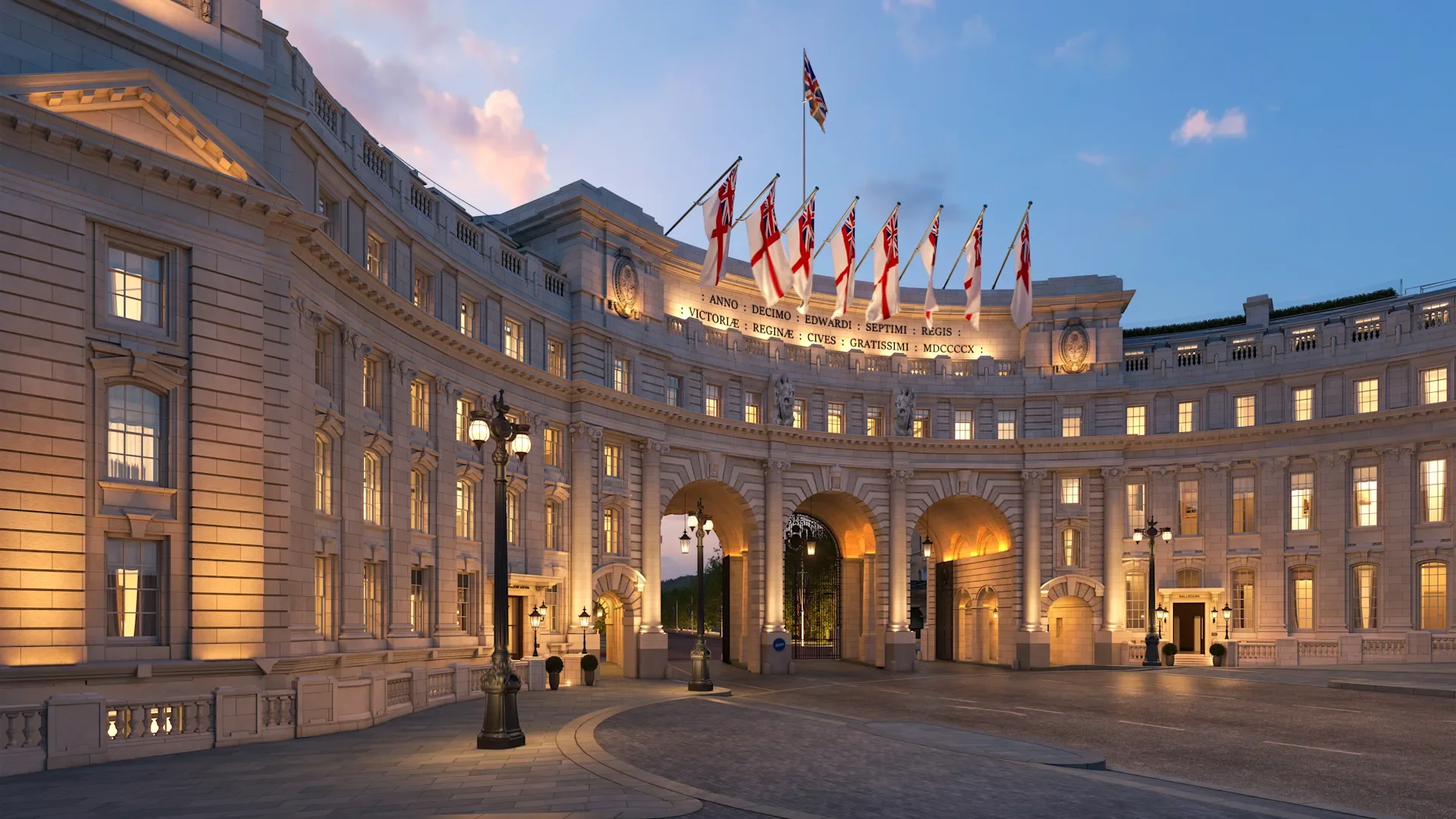 Waldorf Astoria London, Admiralty Arch. Hilton. Luxury new hotel opening London