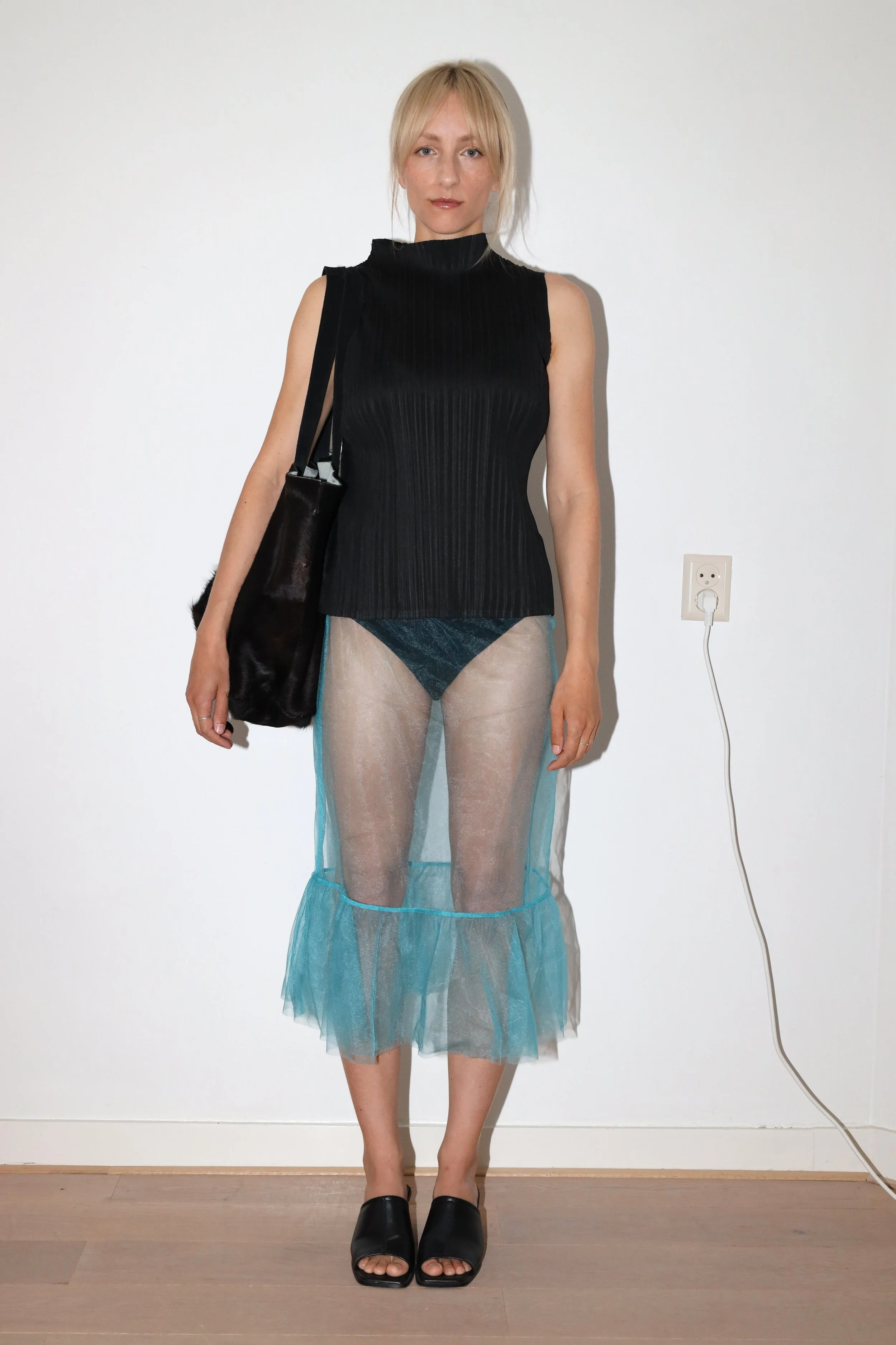 TULLE MIDI SKIRT