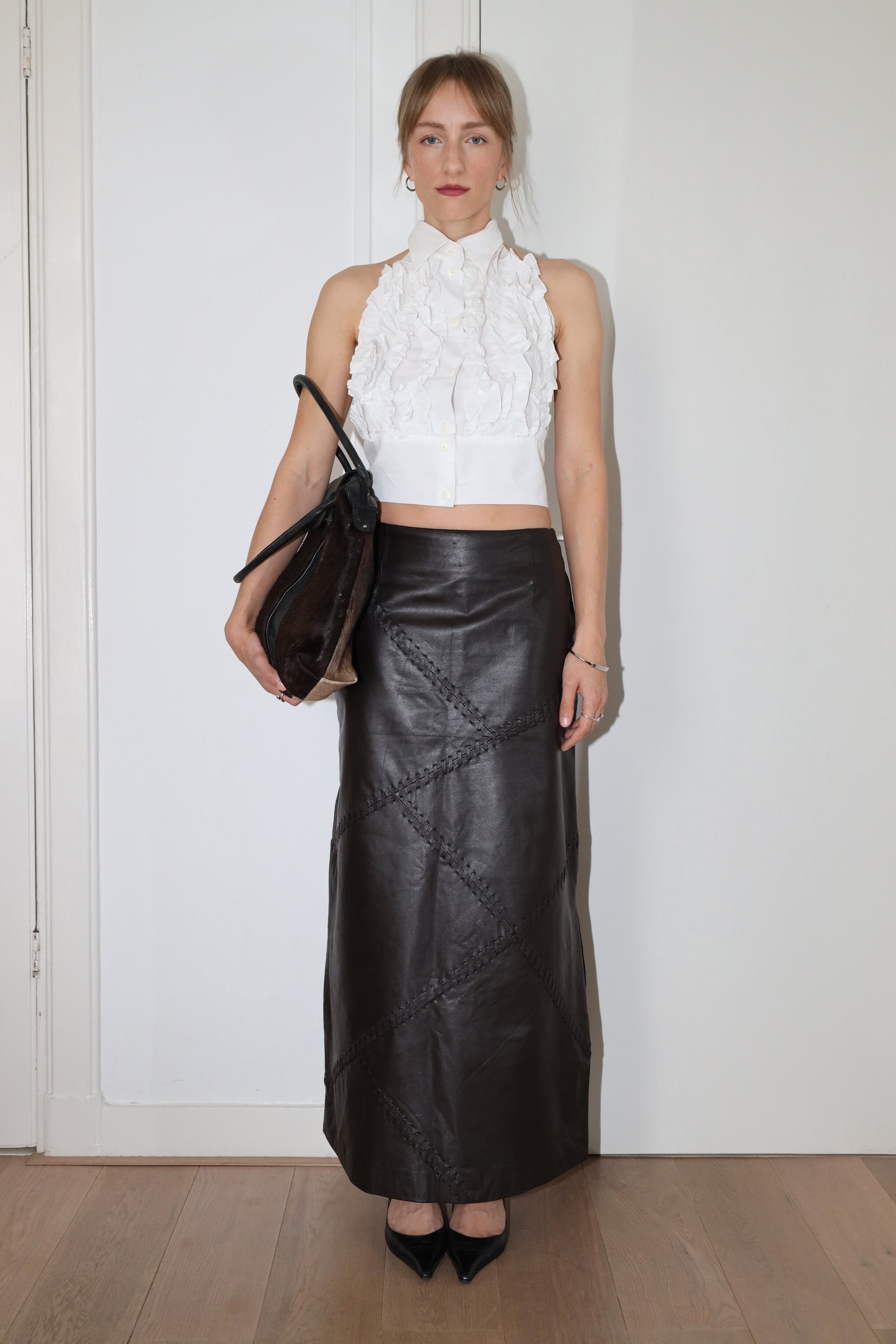 LEATHER MAXI SKIRT