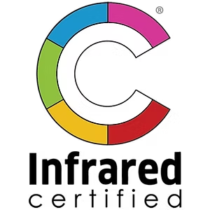 Colorful ring with segments and a white inner circle, with a red rectangle overlapping part of the ring.