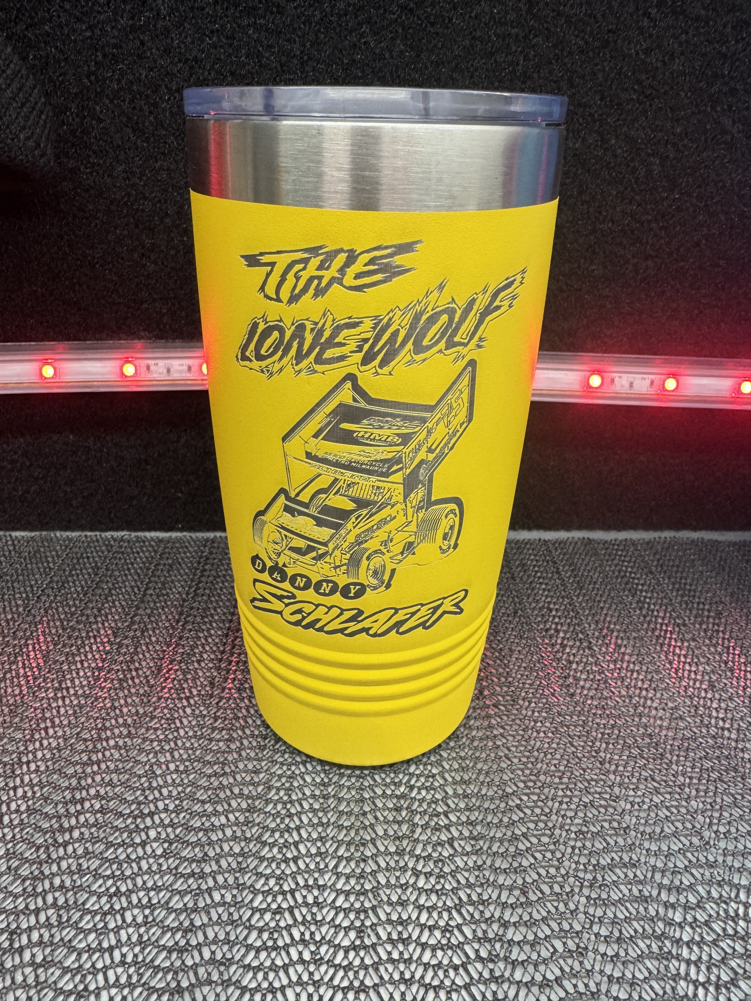 Danny/Lonewolf - Yellow 20 Ounce Tumbler with Slider